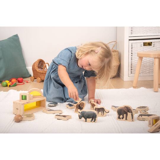 TickiT® Wild Animal Wooden Blocks Set